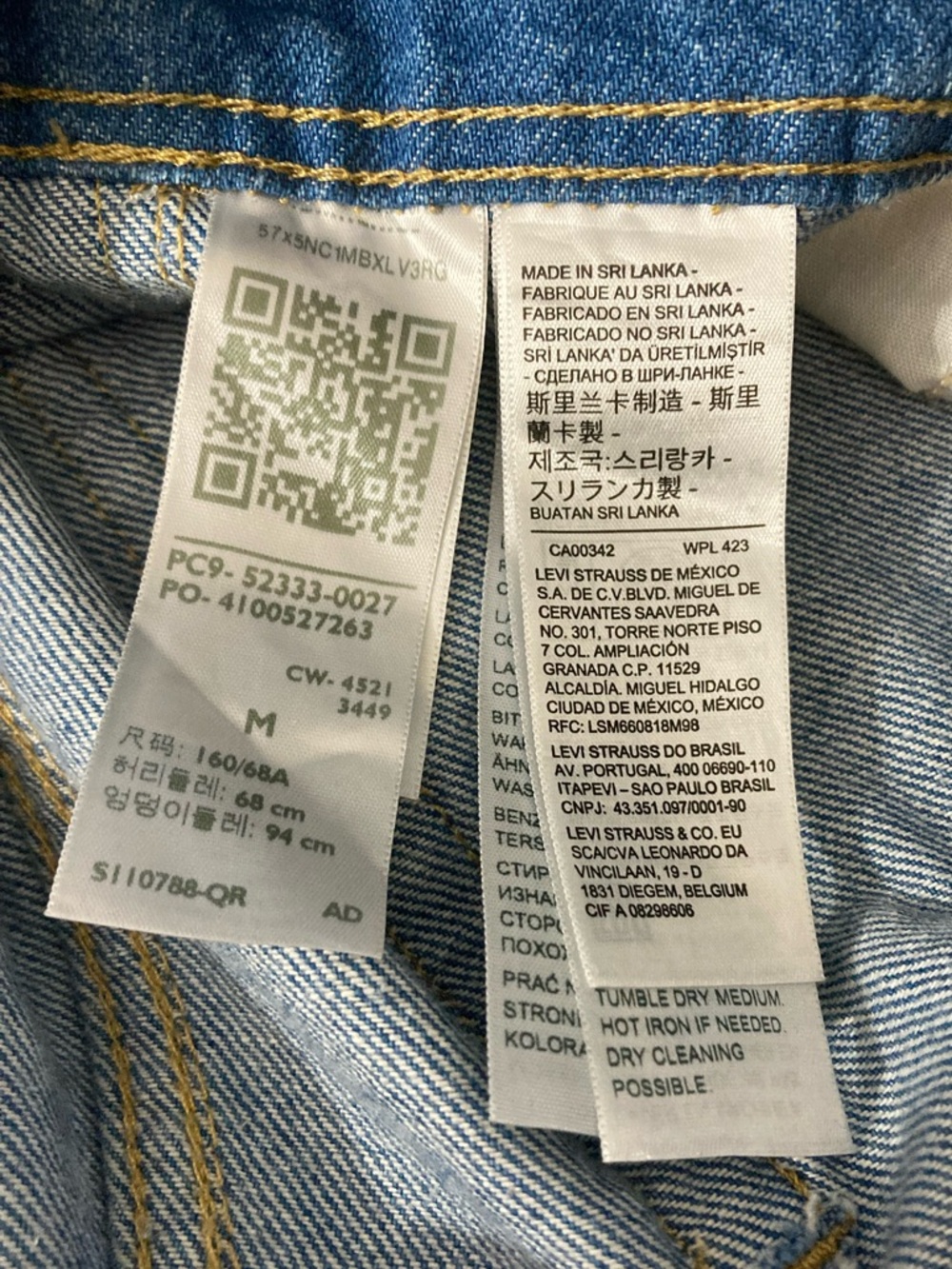 LEVI'S Vintage Blue Denim Shortalls Short Overalls Two hours Brand/Size M - Picture 13 of 15